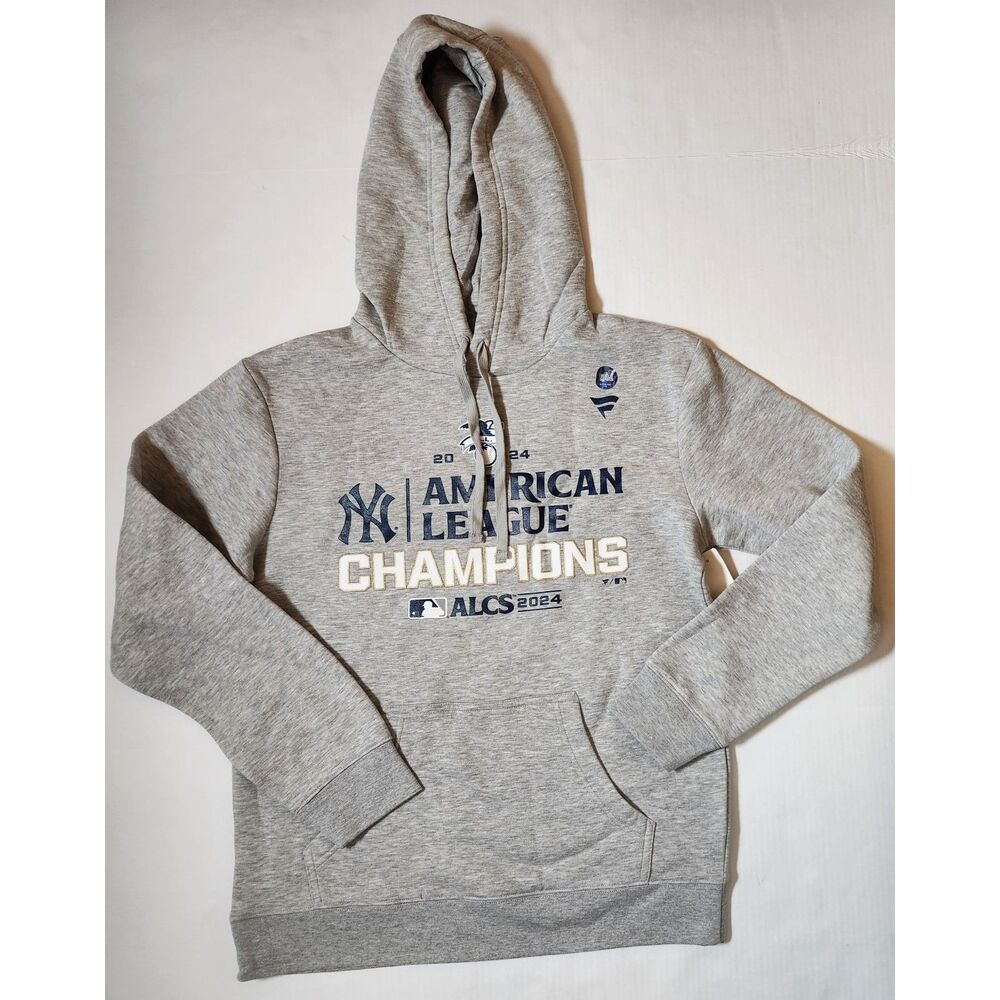 New York Yankees 2024 ALCS Champions Hoodie Fanatics Gray Men’s Medium